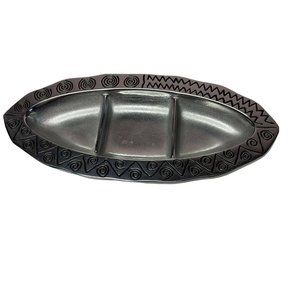 Wilton Armatale 13" Reggae Pewter Divided Platter Serving Discontinued New